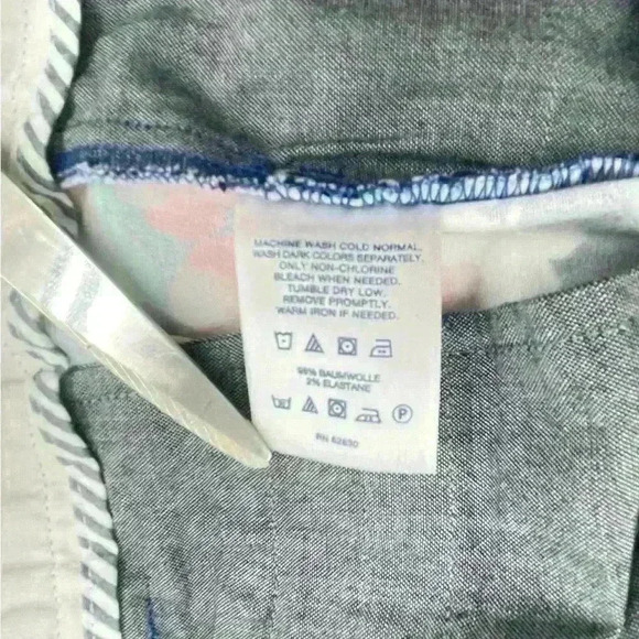 Lands End Women's 10P Multicolor Floral Blue Pink Hawaiian Shorts Midrise - Picture 9 of 9